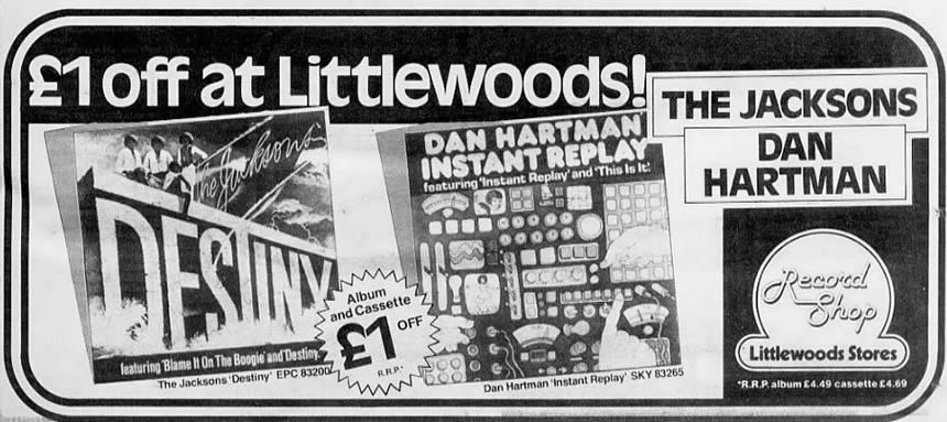 Littlewoods Advert - Dan Hartman